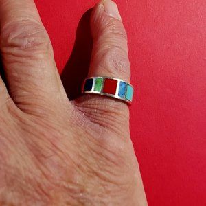 Vintage 925 Multicolor stone ring